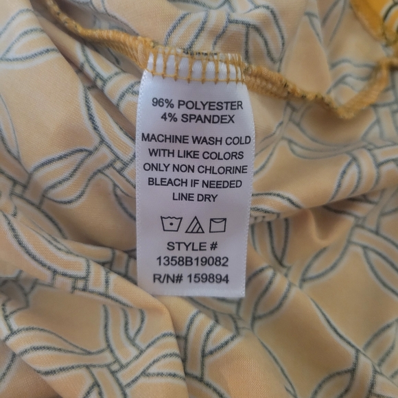 DNA Couture Yellow Geometric Button Down Shirt - Picture 4 of 4